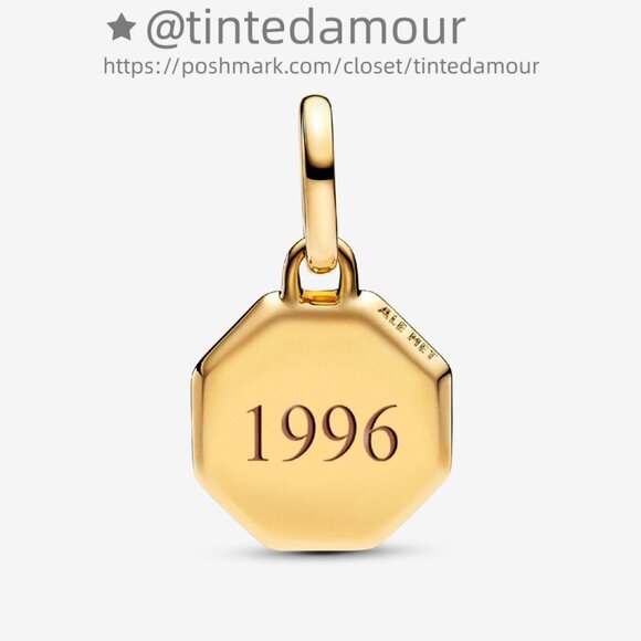 Pandora Blue Engravable Mini Medallion Charm - Picture 2 of 7